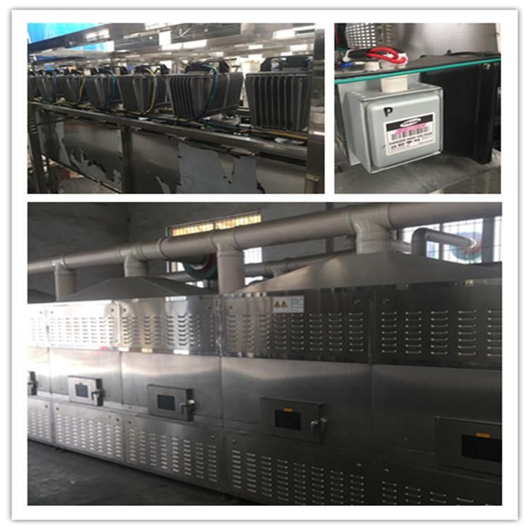 Stainless Steel Tunnel Microwave Herbs Tea Leaves Drying Machine