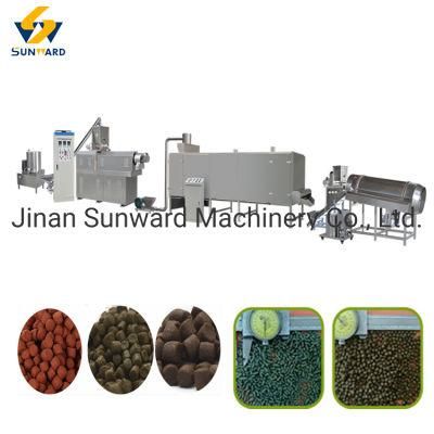 Dry Floating Sinking Fish Feed Pellet Machine Production Pet Food Plant Processing Making Extrusion Extruder Machine