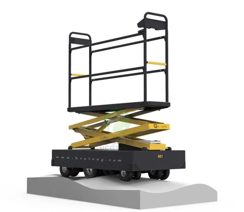 Styles of Greenhouse Specialized Scissor Lift Table Platform/Trolley Cart for High Position Fruit Picking