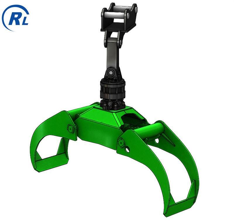 Qingdao Ruilan OEM Forestry Timber Grapple Grab with Rotator and Quick-Hitch, The Heavy Duty Grapple Grab, Loader Grab