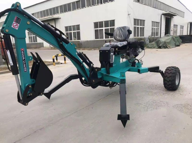 9HP Mini ATV Towable Backhoe Excavator