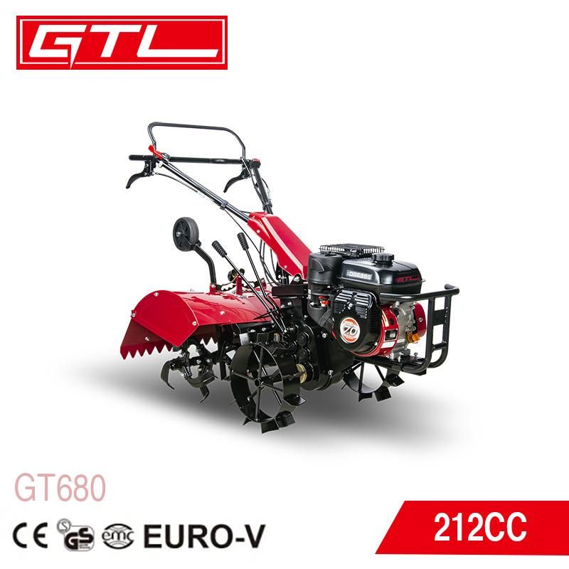 Luxury Models 7HP Gasoline Agricultural Farm Tiller Petrol Power Tiller Rotary Cultivator (GT680)