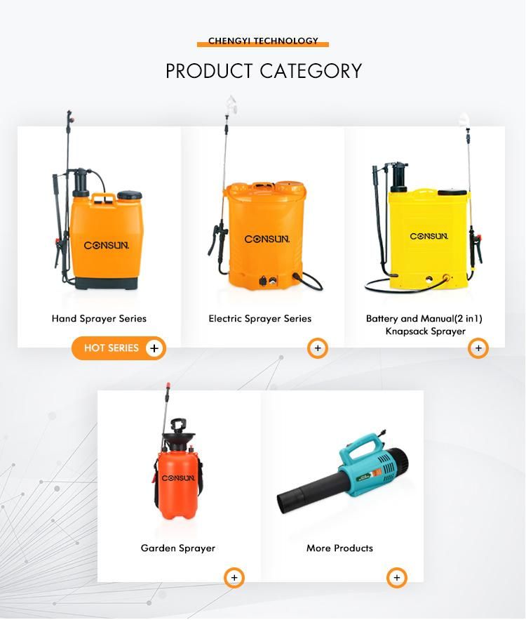 Agricultural Factory Farmguard 16L Battery Electric Knapsack Manual Backpack Pressure Pump Solar Hand Knapsack Sprayer