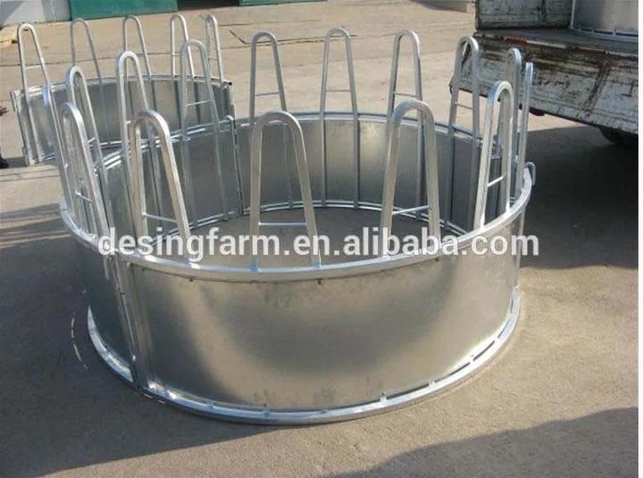 Galvanized Livestock Animal Cattle Horse Bale Hay Feeder