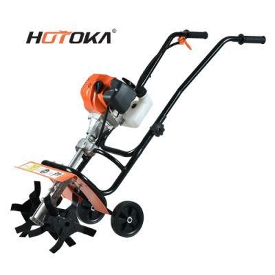Hand Push 52cc Gasoline Mini Power Tiller Weeding Removal Cultivator Rotary Cultivators