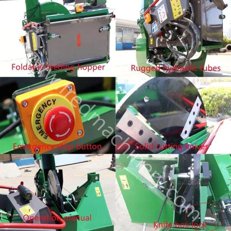 CE Standard Forsetry Woodworking Machine Wood Cutting Machines Garden Chopper Self-Contained Hydraulic System 5 Inches 7inches Wood Chipper