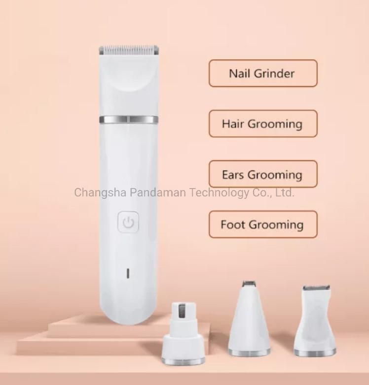 Hot Selling Professional Cordless Low Noise 4 in 1 Dog Hair Trimmer for Dogs Cats Pets