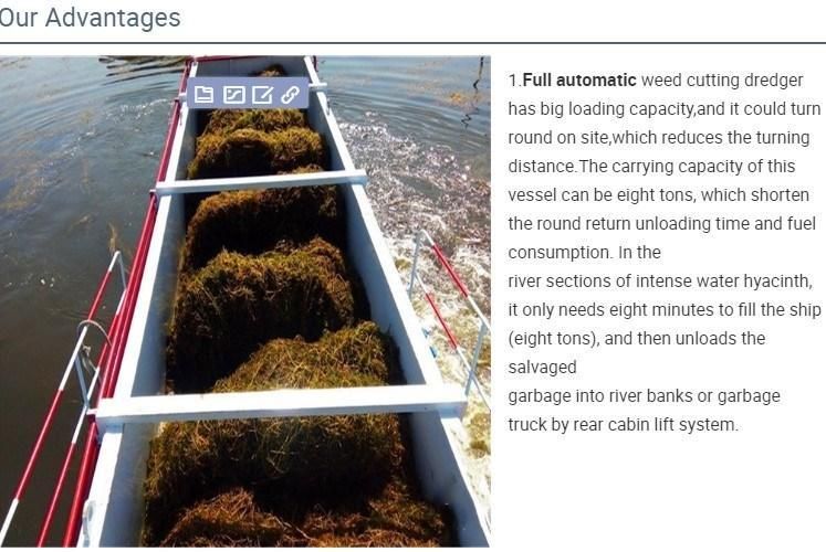 Aquatic Weed Harvester for Collection of Floating Debris