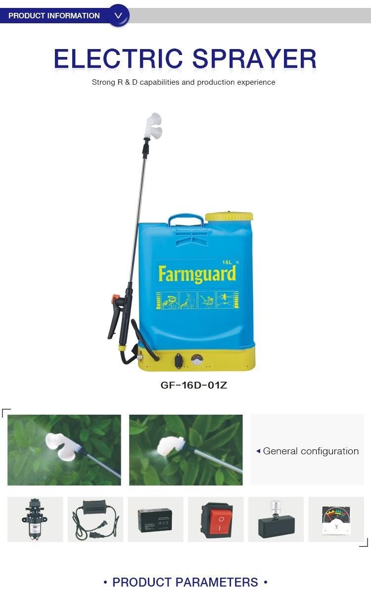 Customized Garden Sprayer Industrial Agricultural Spray Pump Small Sanitizer Battery Backpack Sprayer 16L