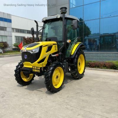 China Factory 80HP 4*4 Wheel Drive Agricultural Machinery Garden Lawn Farm Tractor with Implements