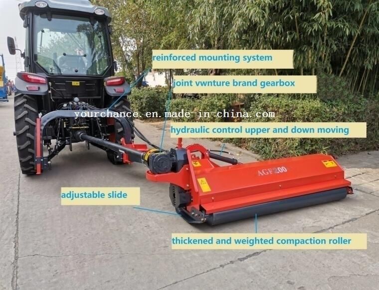 High Quality China Verge Flail Mower Agf Series 2m Width 70-100HP Tractor Mounted Pto Drive Hydraulic Side Shift Flail Mower Brush Cutter Hot Sale in Argentina