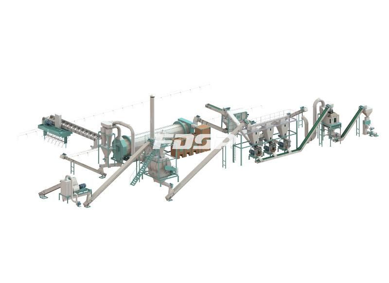 10-12 T/H Cow Manure Bio-Organic Pellet Production Line