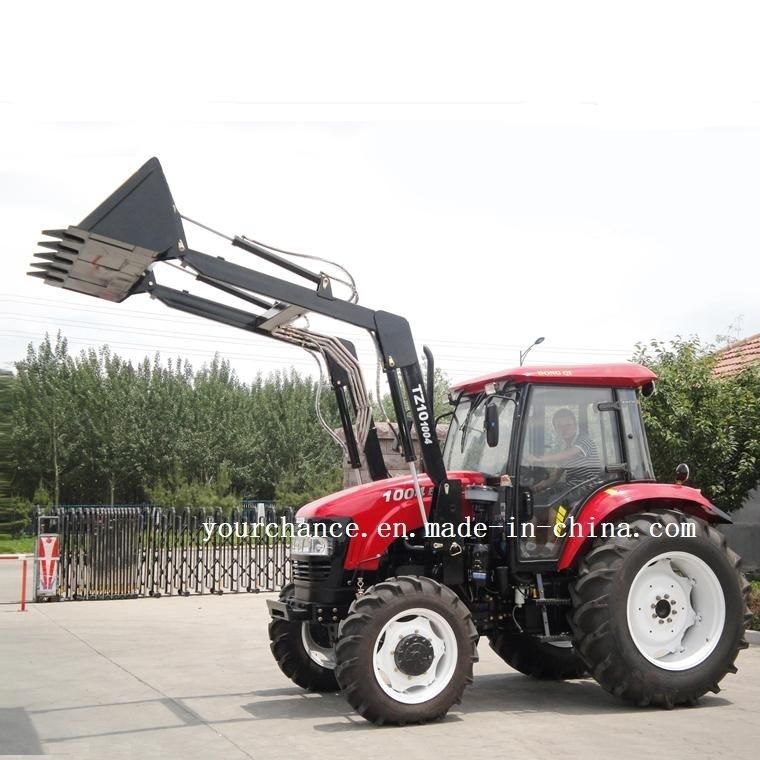 Hot Sale Tz10d 4in1 Bucket Euro Quick Hitch Type Front End Loader for 70-100HP Foton Tractor