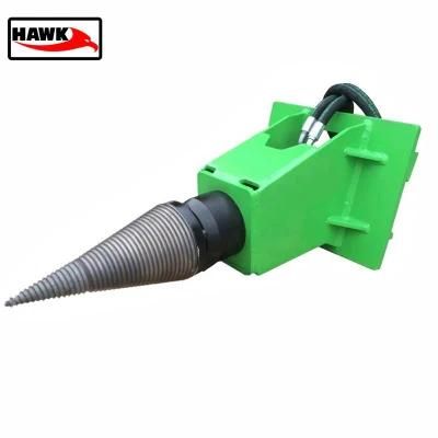 High Speed Hawk Hydraulic Wood Cone Log Splitter for Excavator