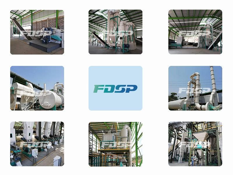 5-7 T/pH Wood Logs Pelleting Line Biomass Fuel Production Line