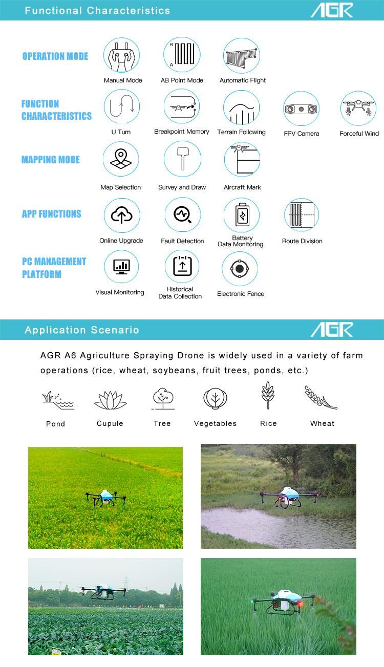 6kg Capacity Cost-Effective Agriculture Pesticides Spraying Drone for Framing