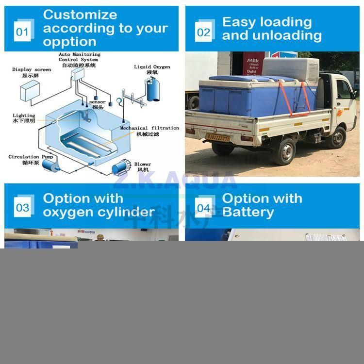 Farm Tanks Piscicultural Containers Plastic Container for Insulated Fish Tubs