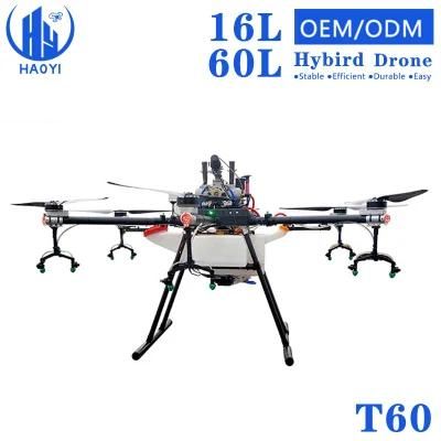 16L 60L Gasoline Electric Hybbird Drone Agriculture Sprayer with Fully Auto Flight Operation