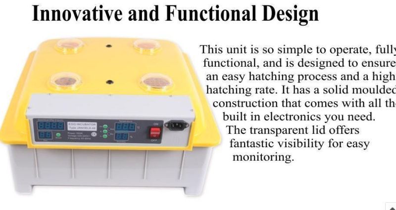 Newest Design CE Certificate Best Quality Automatic Egg Incubator for Chicken Eggs (KP-48)