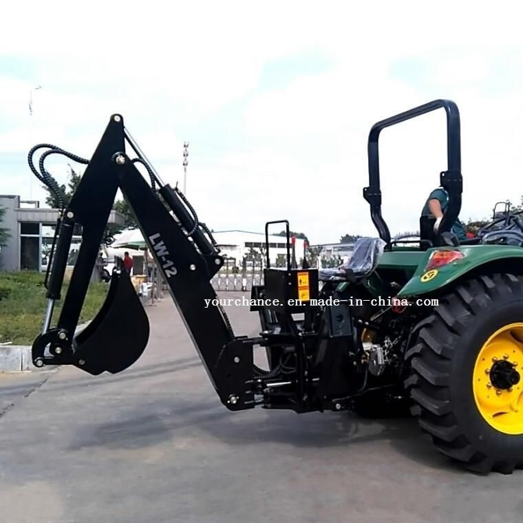 Europe Hot Selling Lw-12 CE Certificate 3 Point Hitch Pto Drive Loader Excavator Backhoe for 100-180HP Tractor Made in China