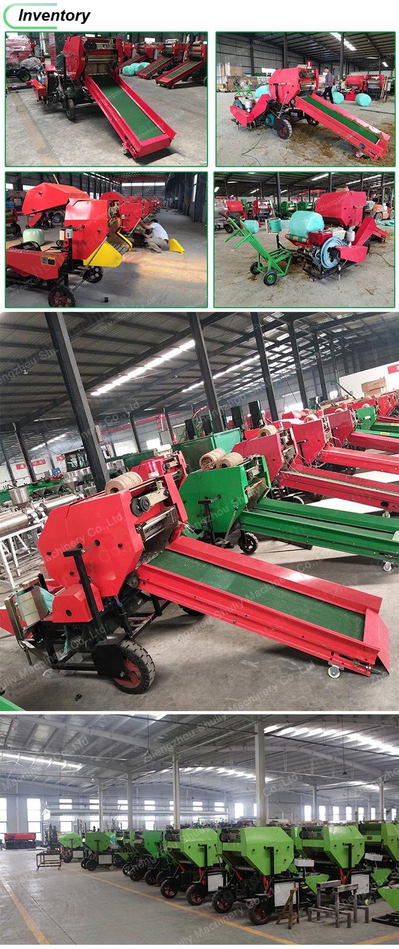 Automatic Round Corn Rice Wheat Straw Grass Silage Packing Baler Machine