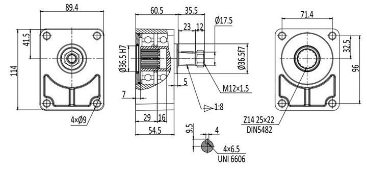 Pump Bearing Support 25402 Taper Shaft for Gorup 2 Pump