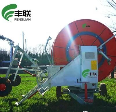 Agricultural Hose Reel Irrigation Boom Mobile Sprinkler System