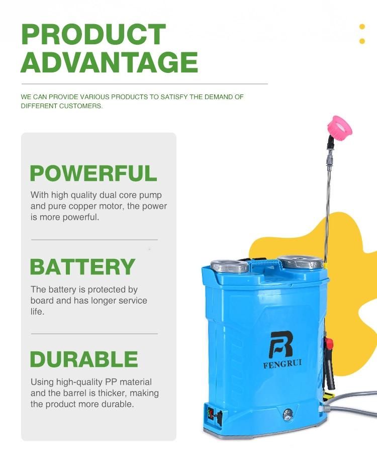 Agrochemical 20L Disinfection Agricultural Backpack Farm Garden Battery Electric Knapsack Sprayer