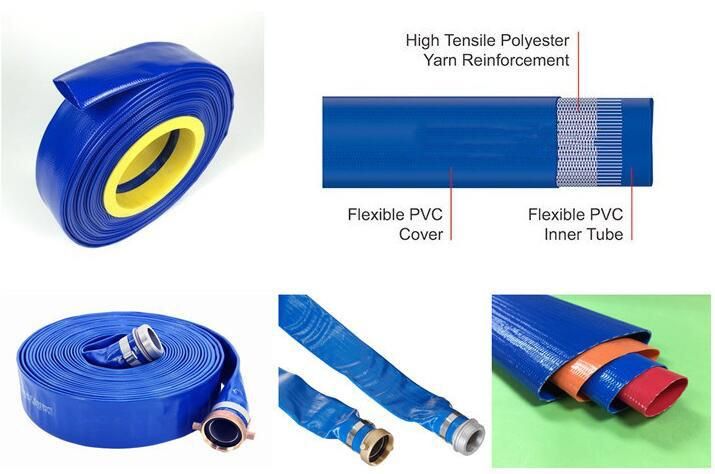 Colorful PVC PE Rubber Reinforced Lay Flat Irrigation Water Hose