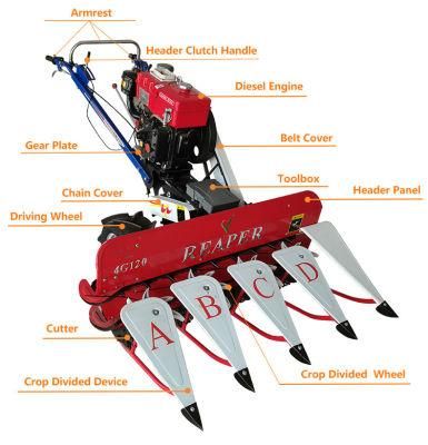 Tractor Front Link Wheat Cutting Machine Rice Reaper Beans Straw Harvester