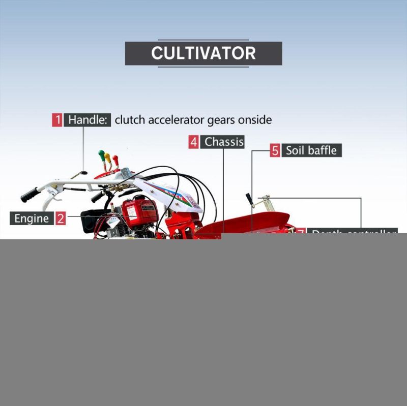 Agricultural Cultivator Rotary Power Tiller Tractor Trenching Ridging Ditching Machine
