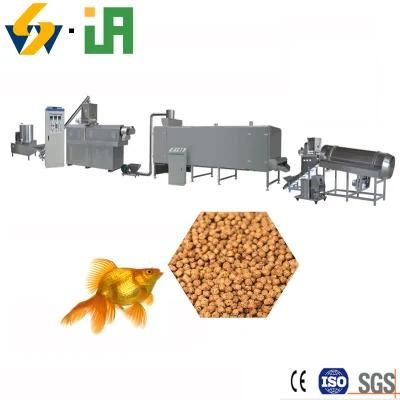 Ce ISO Automatic Slow Sinking Pellet Equipment Production Line Plant Floating Fish Feed Extruder Animal Feed Bulking Aquaculture Food Machine