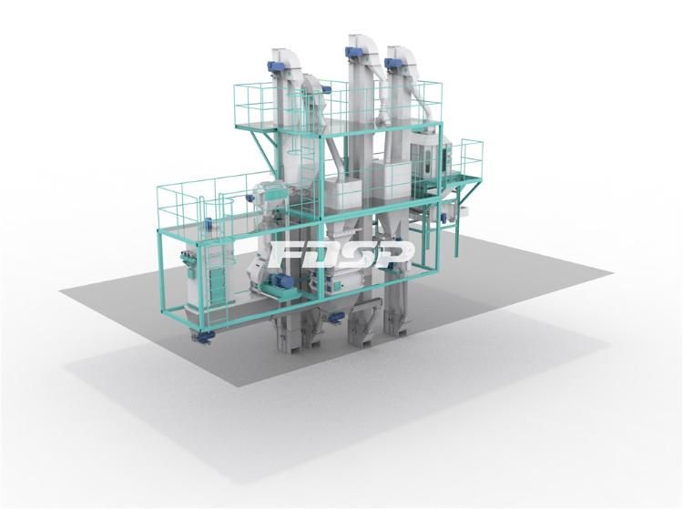 Factory Supply Poultry Feed Production Line Small Feed Pellet Plant Line