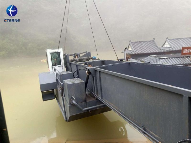 Aqiatic Trash Skimmer Weed Harvester Machine Boat for Sale