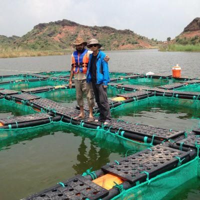 Square HDPE Tilapia Fish Farming Net Cages