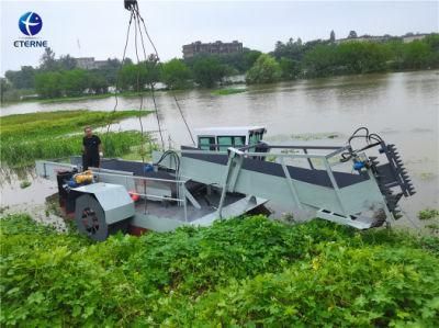 Garbage Collection Boat Aquatic Weed Water Hyacinth Harvester Cleaner