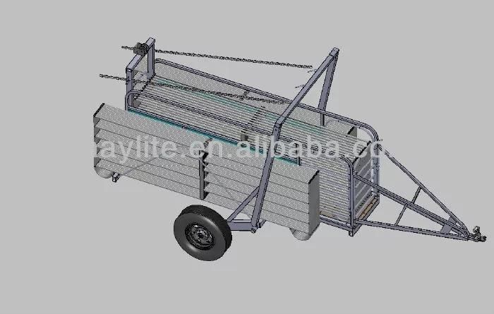 Mobile Livestock Galvanized Steel Transport Trailers