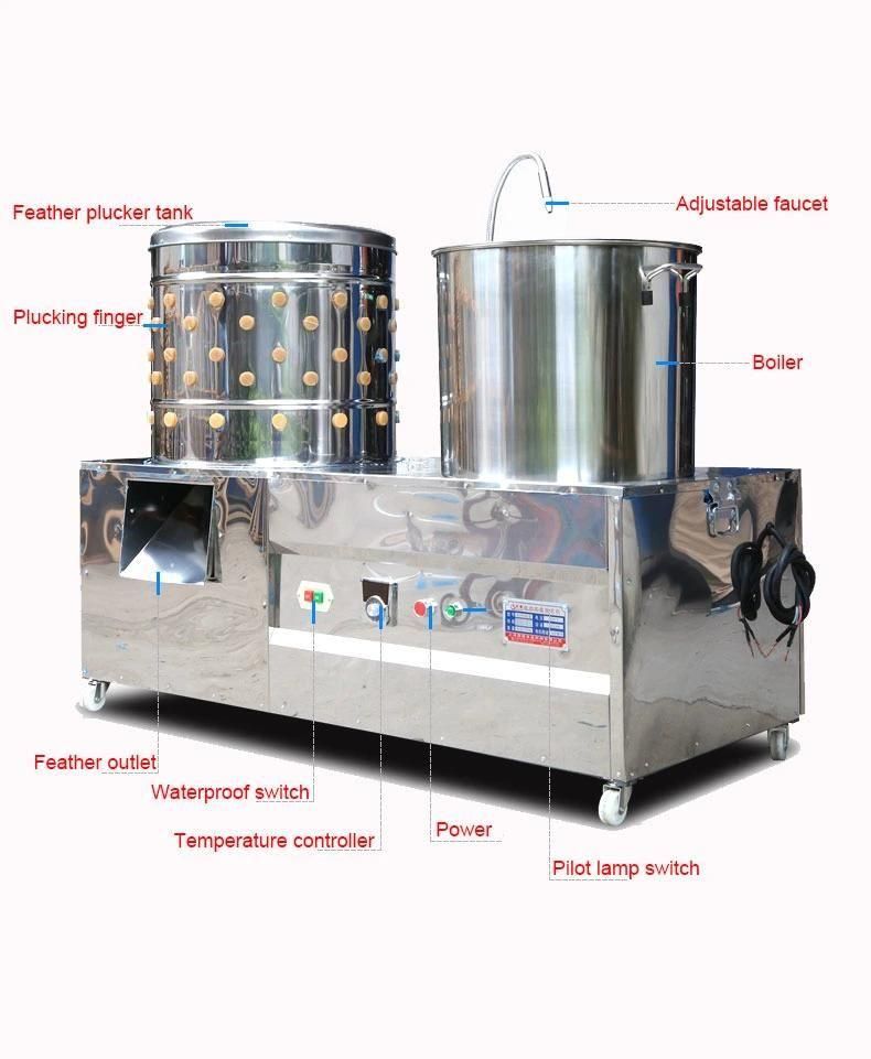 2022 New Poultry Scalding and Plucking Machine for Chicken Duck Goose Quail Plucker