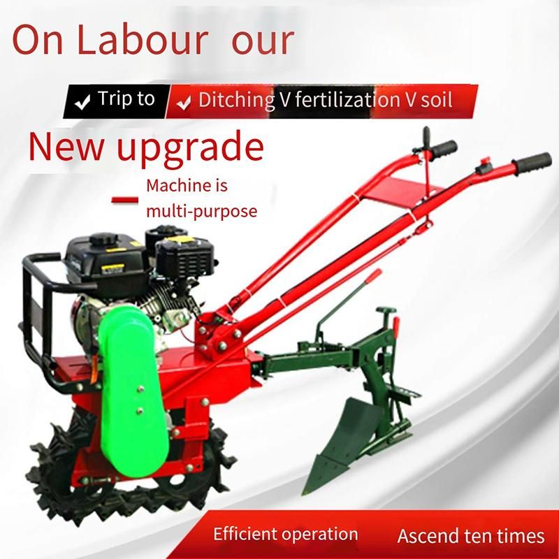 Chain Rail Micro Cultivator Tillage Single Chain Style Wheel Half Ditching, Fertilizing