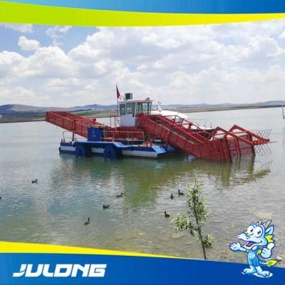 Portable High Capacity Water Hyacinth Harvester for Lake