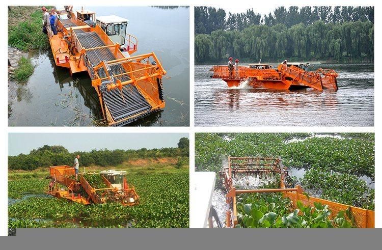 Small River Cleaning Aquatic Weed Mower Waste Collecting Harvester