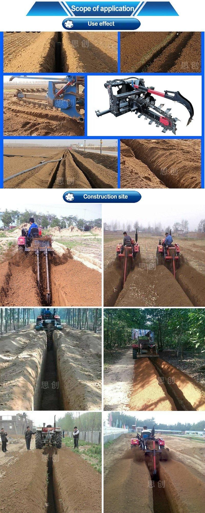 Tractor Use Chain Cable Trencher Attachment Excavator
