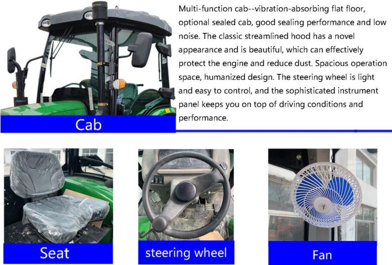 China Factory Supply 40HP/45HP/50HP Mini Tractor for Farm and Garden