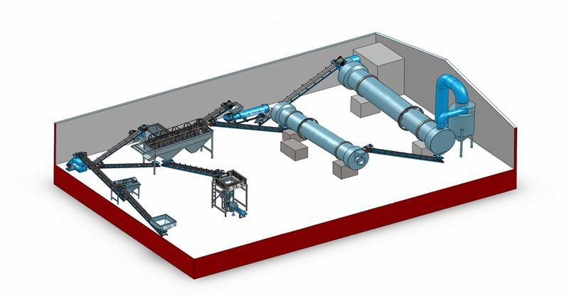 3T/H complete organic fertilizer making machine