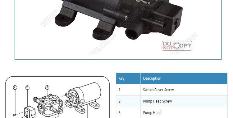 DC Solar Diaphragm Pump 12V-24VDC