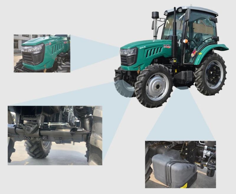 80HP Green Color Farm Tractor /Samll /Mini Garden Tractors Similar as John Deere with Cab for Agriculture