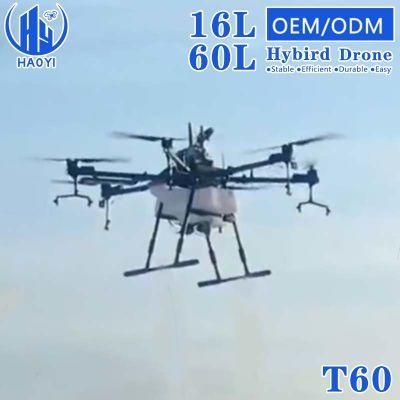 16L 60L Hybird Crop Spraying Agricultural Drone with Hobbywing X9 Max High Voltage Version