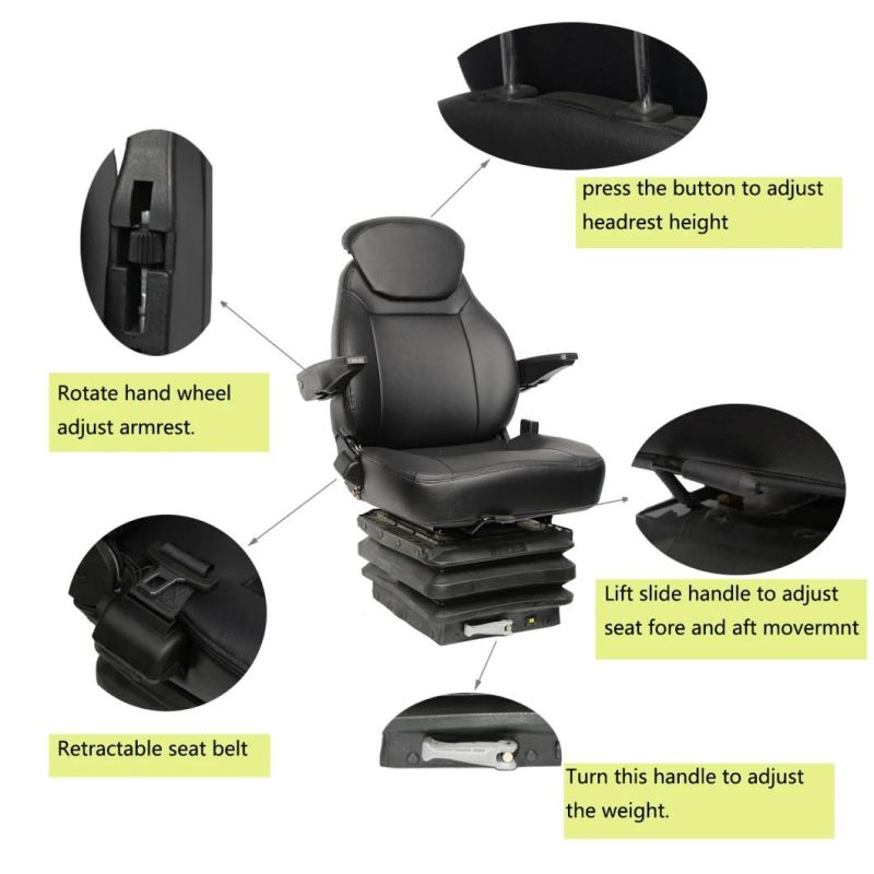 Aftermarket Used Mechanical Suspension Farm Tractors Seats for Harvester