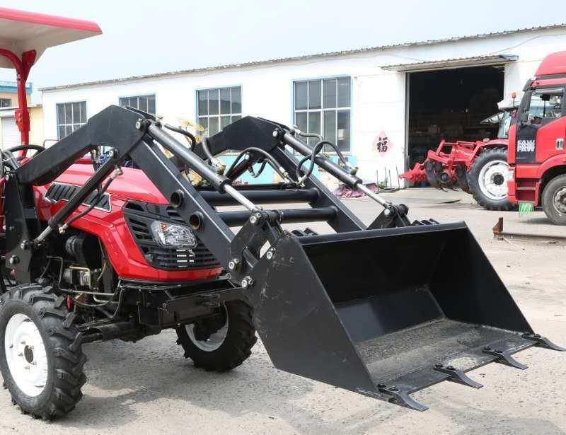 Farm Machinery 4 Wheel Drive Mechanical Tractor with Front Loader