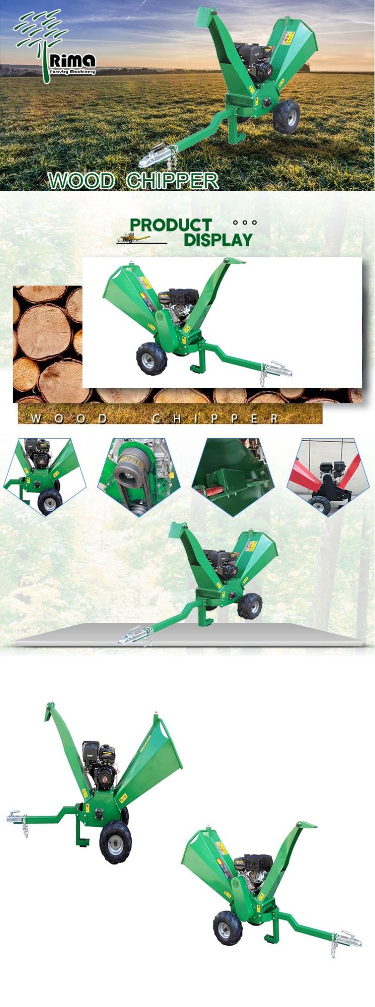 Rima CS120 120mm Petrol Wood Chipper Shredder